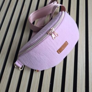 Small Crossbag en velours rose