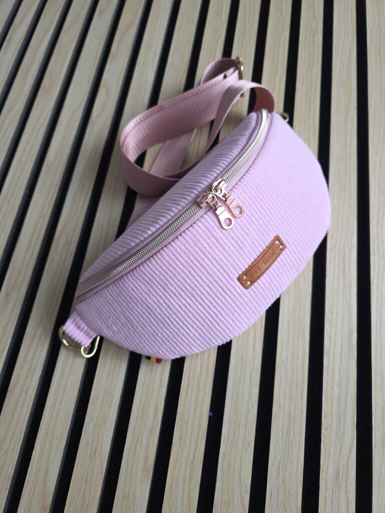 Small Crossbag en velours rose